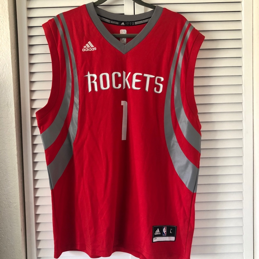 Adidas Houston Rockets Jersey Trevor Ariza #1  red white and gray Large NWT